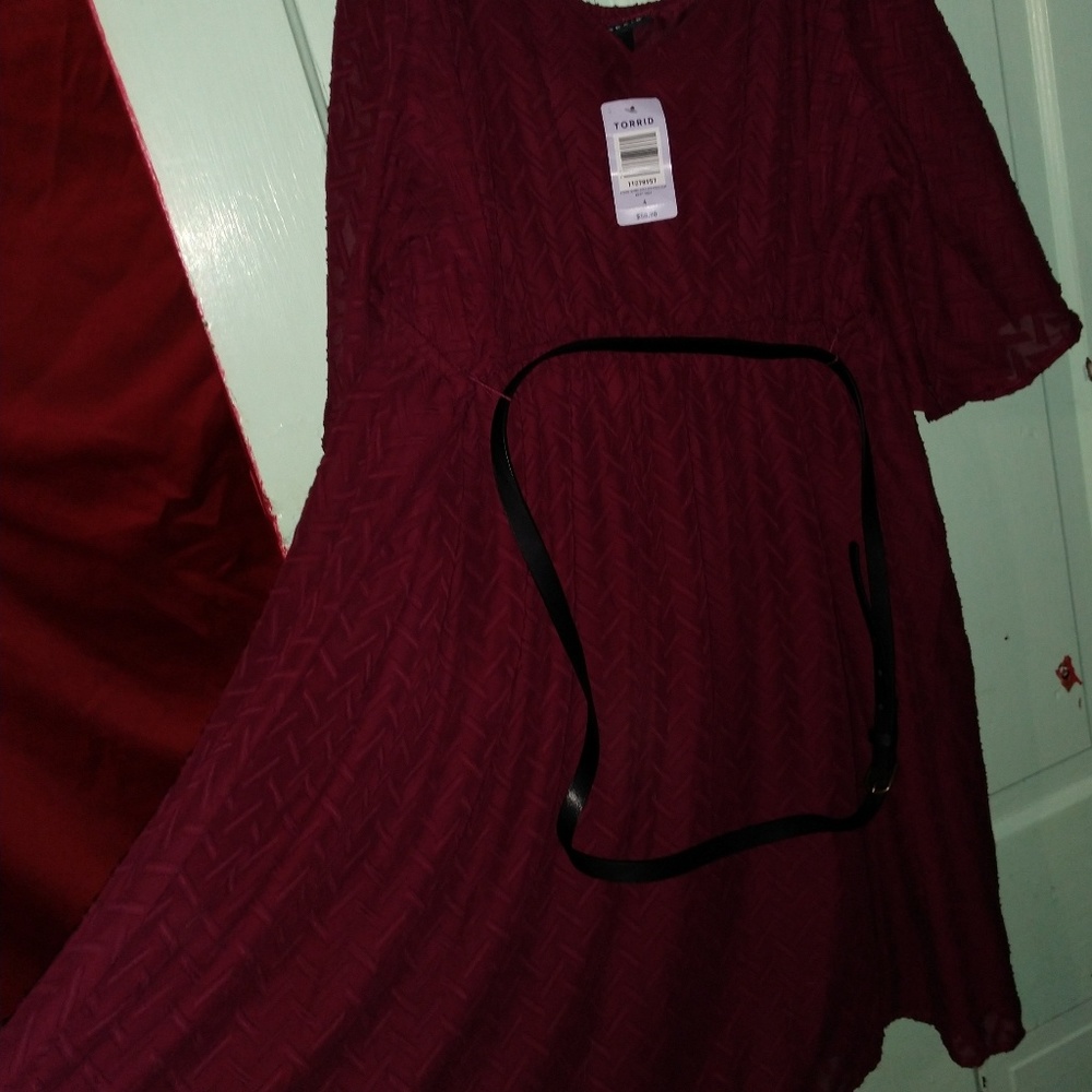 Belted baby doll cold should top
